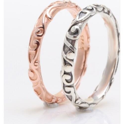 100% 925 Sterling Silver Pan Ring New Simple And Personalized Pattern Noble Charm Ring For Women Wedding Party Fashion Jewelry