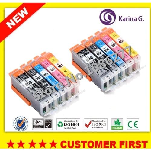 10x Ink Cartridge for CLI 651 XL PGI 650 for Canon Pixma IP7260 MX926 MG5460 Printer