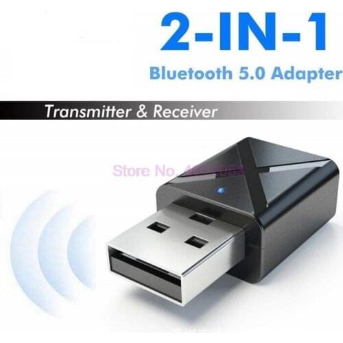 200pcs/lot Bluetooth 5.0 Audio Receiver Transmitter Mini Stereo Bluetooth AUX RCA USB 3.5mm Jack For TV PC Kit Wireless Adapter