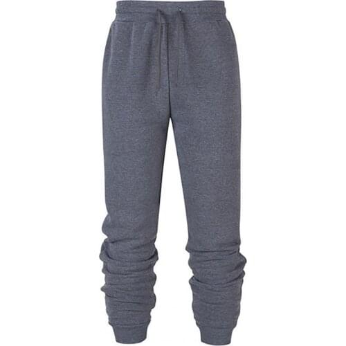 2021 Solid Color Straight Unisex Pants Ankle-Length Elastic Waist Ankle Banded Thicken Sweatpants Running Casual Pants штаны