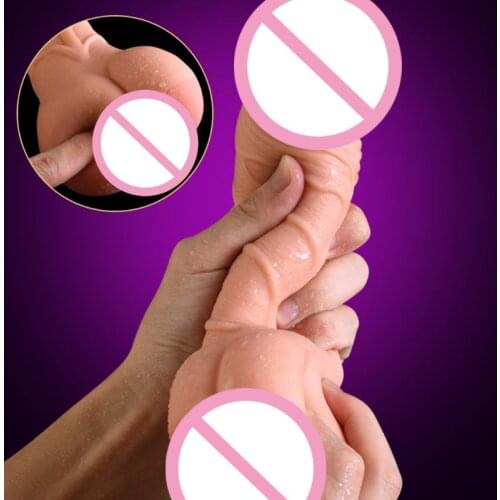 50LF 2 in 1 Double Heads Female Sex Toy Women Silicone Huge Dildo for Artificial for Men Gay