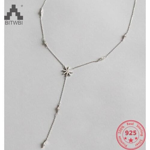Real 925 Sterling Silver Sun Flower Pendant Necklace For Women Zircon Link Chain Fashion Bijoux Jewelry Lover Trendy Gift
