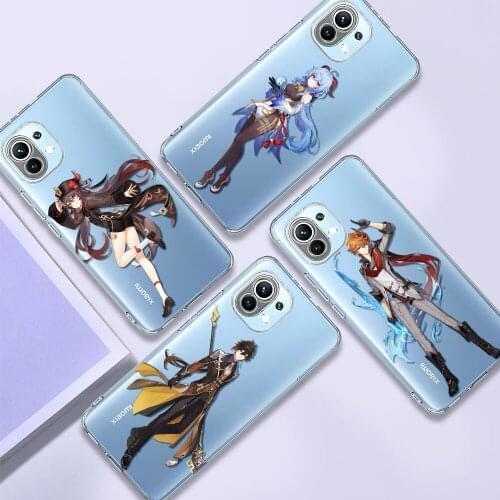 TUP Clear Case for Xiaomi Mi Poco X3 NFC M3 F3 11 10T Pro Note 10 Lite 9T Transparent Soft Phone Cover Hot Game Genshins Impact