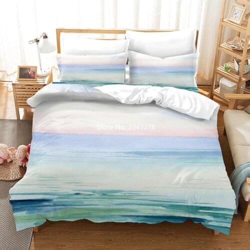 Marine Flower Series Design Bedroom Decoration Bedding Down Quilt Cover Pillowcase Suitable for Children and Adult Families