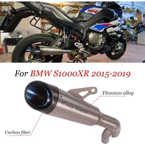 For BMW S1000XR 2015 2016 2017 2018 2019 Motorcycle Exhaust System Modified Middle Link Pipe Escape MOTO Titanium Alloy Muffler