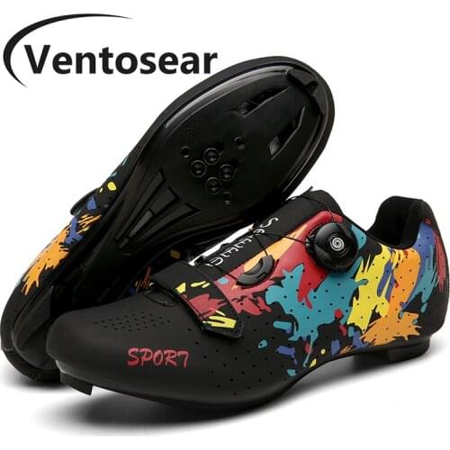 Ventosear Men Flat Road Cycling Sneakers Women Spring Mountain Enduro Racing Speed Bicycle Shoes Male Indoor Spinning Footwear