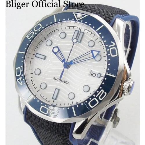 Mechancial Automatic Mens Watch With Sterile Dial Date Sapphire Crystal 41mm Self Winding Watch