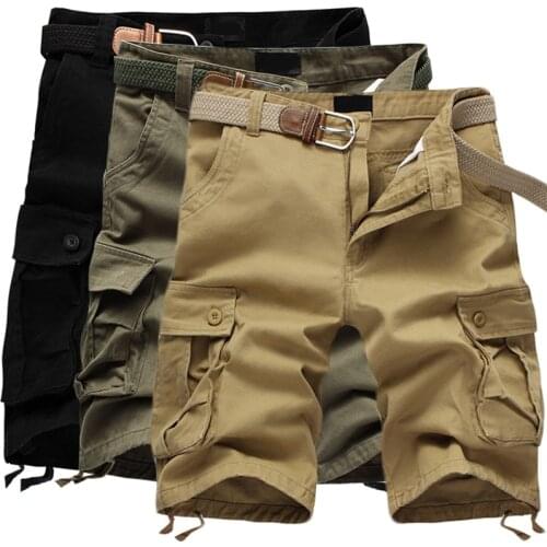 Summer Mens Cargo Shorts Baggy Multi Pocket Military Zipper Casual Short Plus Size 44 Breeches Male Tactical Shorts Trousers
