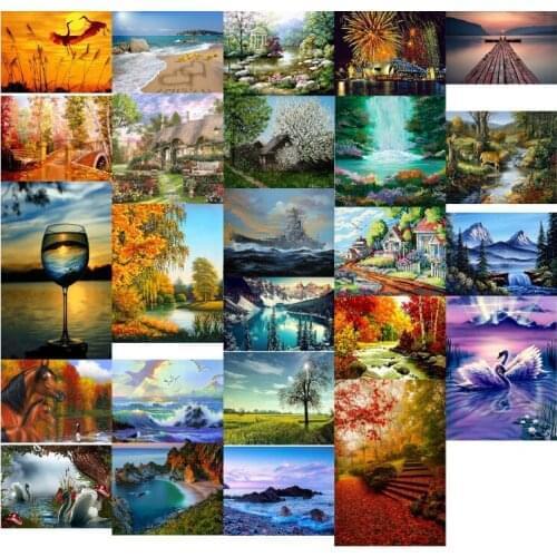 Scenery 4 cross stitch kit people 18ct 14ct UNprinting11ct count print canvas stitches embroidery DIY handmade needlework