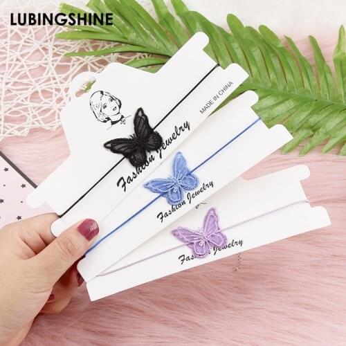 New Fashion Pearl Butterfly Chokers Necklace Clavicle Chain Rope Chain Necklaces For Women Girl Jewelry Gift