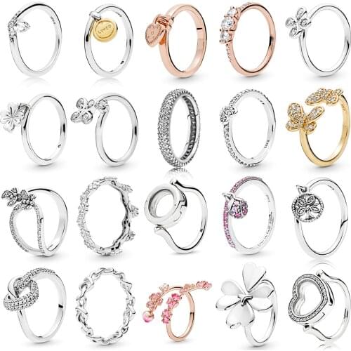 NEW 2019 100% 925 Sterling Silver Rose Gold Love Authentic Floating Locket Ring for Europe Women Original Fashion Jewelry Gift