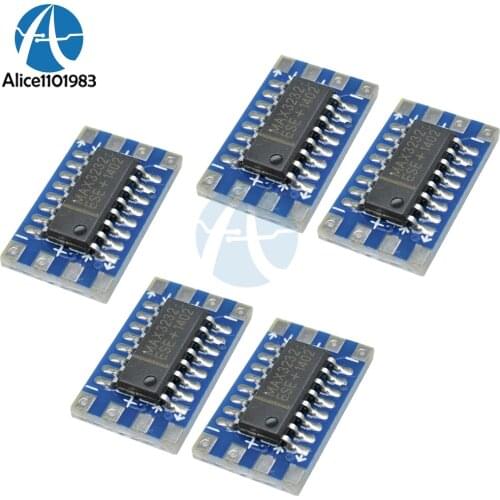5PCS RS232 to TTL 3V 5V MAX3232 Serial Port Mini Converter Adaptor Module Board MAX3232CSE Elcetrical Levels Adapter