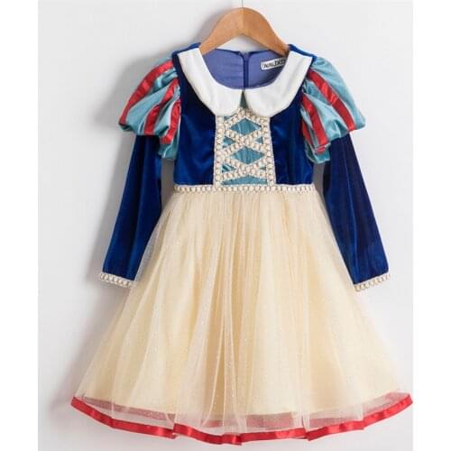 Halloween Princess Dress For Girls Mesh Puff Full Sleeve Cosplay Costume Children Carnival Party Dress Up Kids Cloth