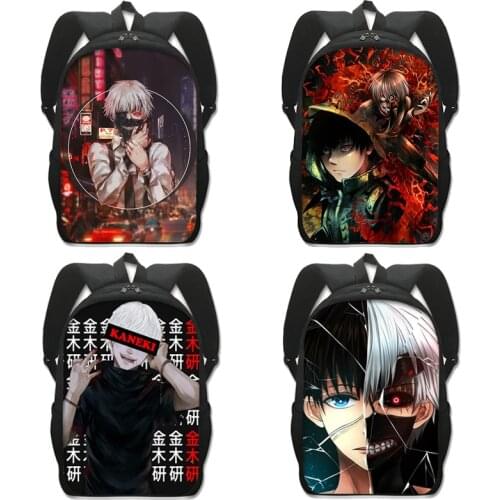 Hot Anime Tokyo Ghoul Shoulder Bag Men Fashion For Travel Backpack Students Boys Girls Teens Kaneki Ken Bookbag Kids Schoolbags