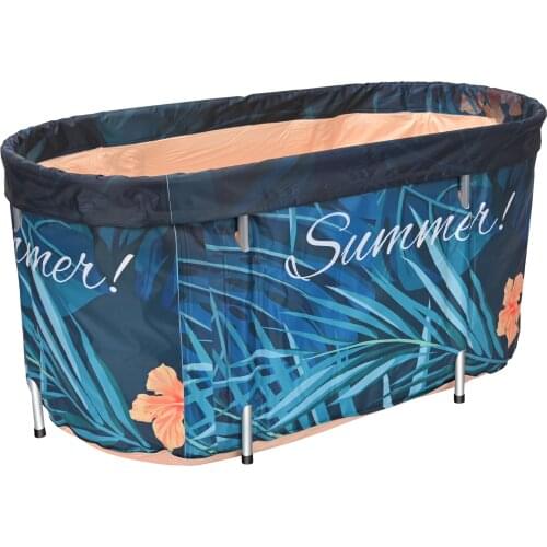 1.2m Portable Foldable Bathtub Double Non-Inflatable Bath Tub Household Folding Large Full Body Bath Barrel With Frame Adults