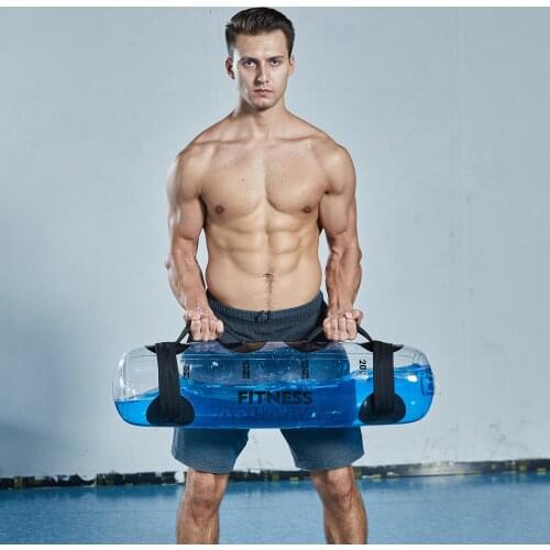 Transparent Water Bag Inflatable Weightlifting Bag For Weight-bearing Soft Dumb Strength Training Gym Fitness Training Workout