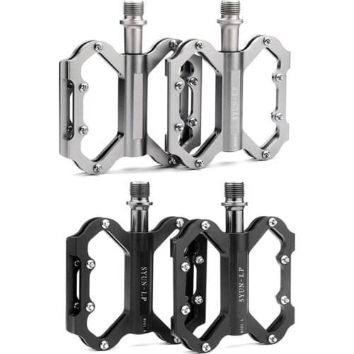 SYUN MTB Bicycle Pedal 3 Bearing Sealed CNC Aluminum Alloy Non-Slip Wide Platform Pedals Mountain Road Bike Cycling Accessories