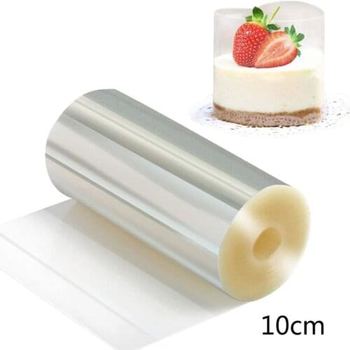 Cake Collars 4.7 x 1968 IN PET Material Rolls Clear Cake Strips Transparent Cake Rolls Mousse Cake Acetate Sheets