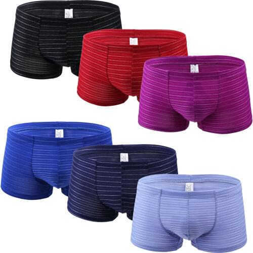 Mens Underwear Boxer Shorts Mens Ice Silk Seamless Boxershorts Men Pack Ropa Interior Hombre Soft Lingerie Set Homme Underpants