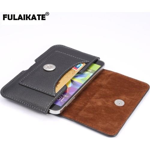 FULAIKATE 5.5" Universal Wallet Bag for iPhone 6s Plus Card Waist Holster for iphone 8 plus Climbing Portable Case for Cellphone