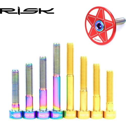 Bike M6x30/35/40/50mm Titanium Bolt for Bicycle Headset Screws 1/8 Ti Stem Cap Bolts Bike Column Screw Bicycle Headset Parts