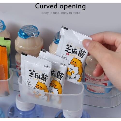 Refrigerator Seasoning Storage Box Kitchen Goods Sauce Bag Rack Mini Storage Rack Holder Kitchen Organizer Storage Holder Rack