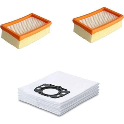 Replacement Spare Parts for Karcher WD4 WD5 WD6 MV4 MV5 Vacuum Cleaner Accessory, Filters and Cleaning Dust Bag