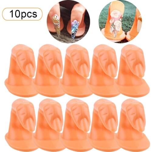 1/5/10pcs Professional Fake Nail Art Model Practice Training Finger Manicure Tips Fake Nails with Design Nagel Display Nail Tool