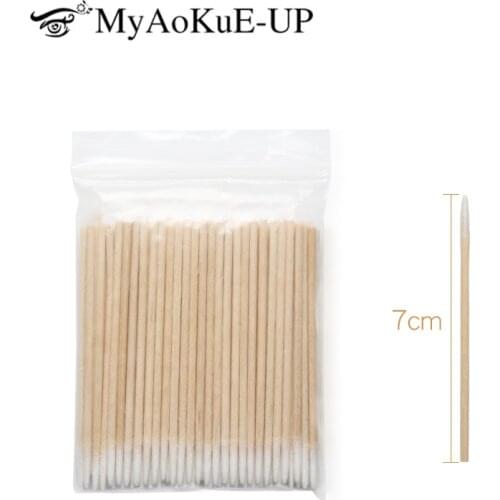 10000pcs Disposable Ultra-small Cotton Swab Lint Free Micro Brushes Wood Cotton Buds Swabs Eyelash Extension Glue Removing Tools