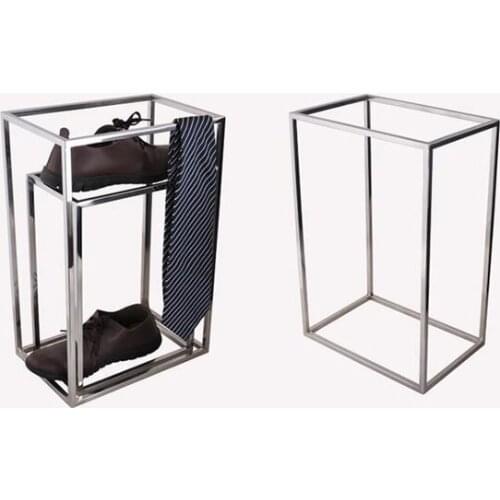 4pcs High quality shoes display stand Stainess steel tie bags holder rack fashion Clothing Accessory windows display prop