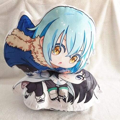 45cm Anime That Time I Got Reincarnated as a Slime Plush Pillow Doll Carton Rimuru Tempest Shizue Izawa Pillows Soft Stuffed Toy