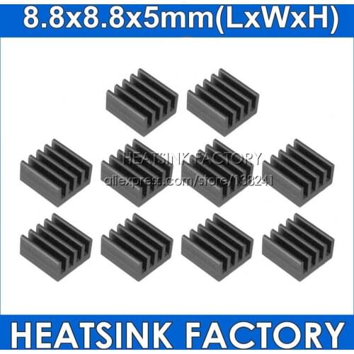 50Pcs 8.8x8.8x5mm Cooling Accessories DIY Heatsink CPU GPU IC Memory Chip Aluminum Heat Sink Cooler Radiator