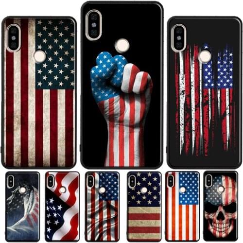 American USA Flag Case For Xiaomi Redmi 9 9A 9C 7A 8A 9T Back Cover For Redmi Note 10 Pro 7 8 9 Pro 8T 9S
