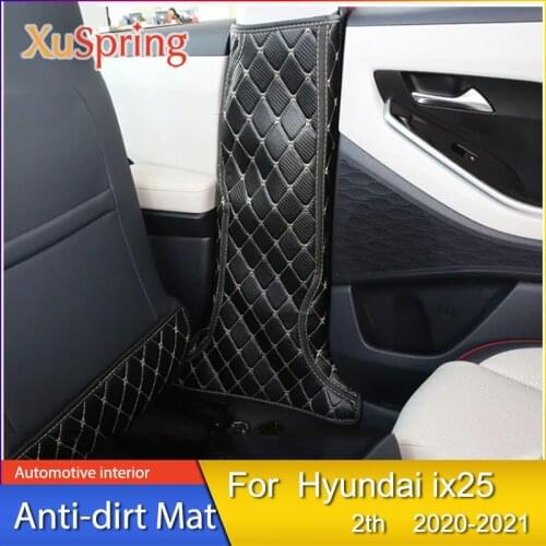 Car B Pillar Protective Mat Covers Stickers Pad Anti-kick Case for Hyundai IX25 new generation 2020 2021 models