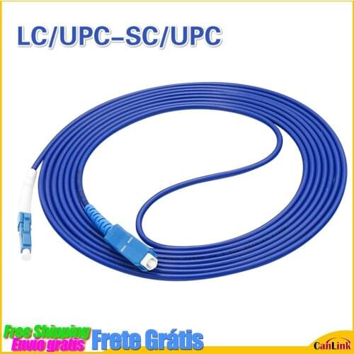 Stock Ready Armoured LC/UPC-SC/UPC 5PCS SM Fiber Optic Patch Cord Jumper 3.0mm Fibra Optica FTTH Single Mode