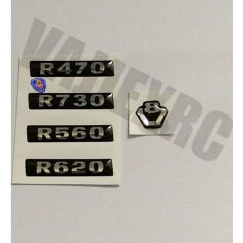 1Set V8 SCANIA Crystal Logo for 1/14 Scale Remote Control Tractor Truck Scania R470 R620 R730