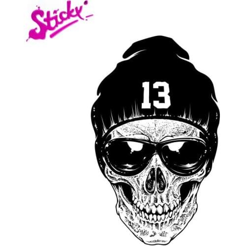 Personality Hand Painted Skull Funny Decal Car Body Accessories Sticker Motorcycle Off-road Laptop Trunk Guitar Vinyl Sticker
