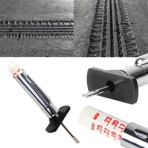 Vehicle Motor Tyre Rubber Tread Depth Gauge Metric Standard Measure Tester Wear