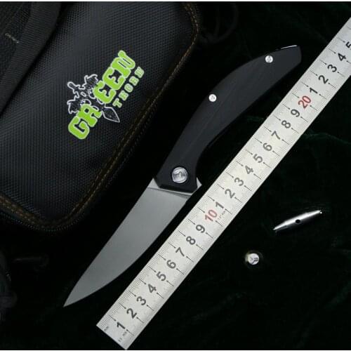 GREEN THORN SIGMA mrbs D2 blade G10 steel handle outdoor camping hunting pocket kitchen fruit practical folding knife EDC tools