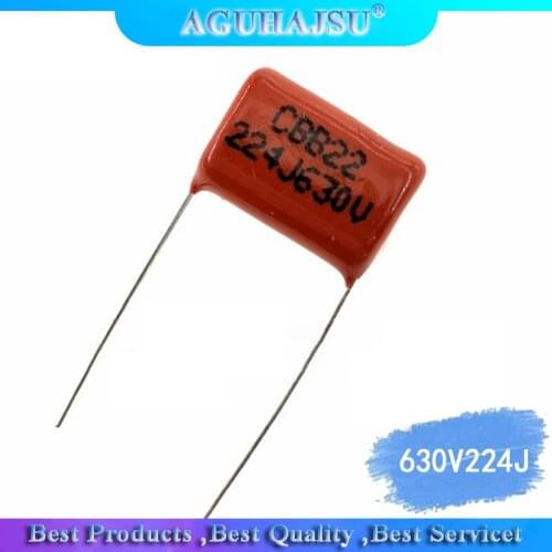 10PCS 630V224J 0.22UF Pitch 15mm 224 630V 220nf CBB Polypropylene film capacitor