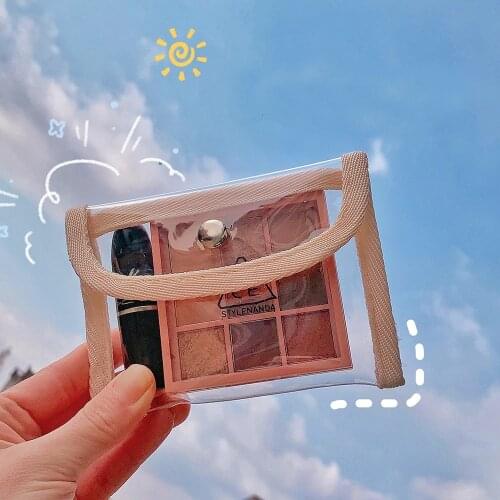 Cute Pvc Coin Purse Women Transparent Kawaii Card Wallet Key Holder Storage Bag Girls 2021 New Clear Small Pouch Hand Purses