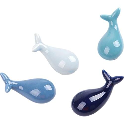 Creative cute ceramic household whale style personalized household chopstick holder tableware setting table