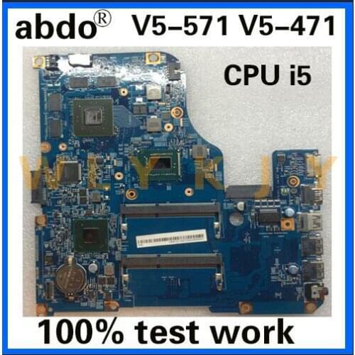 Abdo 11309-2 48.4TU05.021 motherboard for ACER V5-471 V5-571 notebook motherboard CPU i5 3317U GT620M DDR3 100% test work