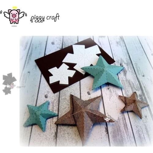 Piggy Craft metal cutting dies cut die mold 3D Folding stars Scrapbook paper craft knife mould blade punch stencils dies