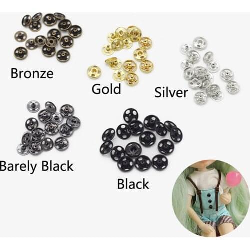 24 Pcs Mini Button Buckle for 1/6 Doll DIY Doll Clothes Metal Buckle Invisible Snap Handmade Doll Clothing Sewing Accessories