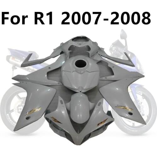 Motorcycle for Yamaha R1 2007-2008 Full Fairing Kits YZF1000 07-08 Bodywork Injection Kit Cowling Pure White Bright Surface