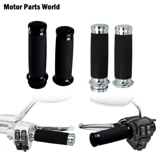 Motorcycle 1"25mm Electronic Throttle Hand Grips Handle Bar For Harley Dyna Softail Fat Boy Touring CVO Road King Street Glide