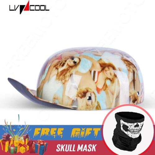 Unisex Motorcycle Retro half Helmets Street moto German Half Face Caps Chopper Cruiser Biker Helmet casque moto