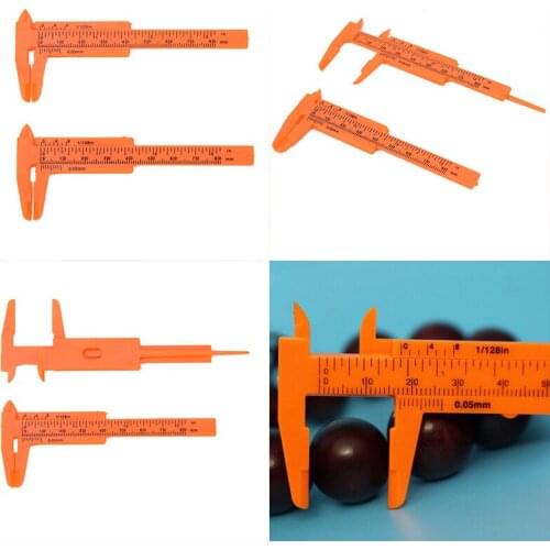 New 1Pc 80mm Mini Plastic Sliding Vernier Caliper Gauge Measure Tool Ruler Micrometer
