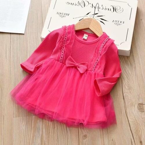 Baby girl dress Autumn Winter children princess dress Wedding Birthday net yarn Clothing